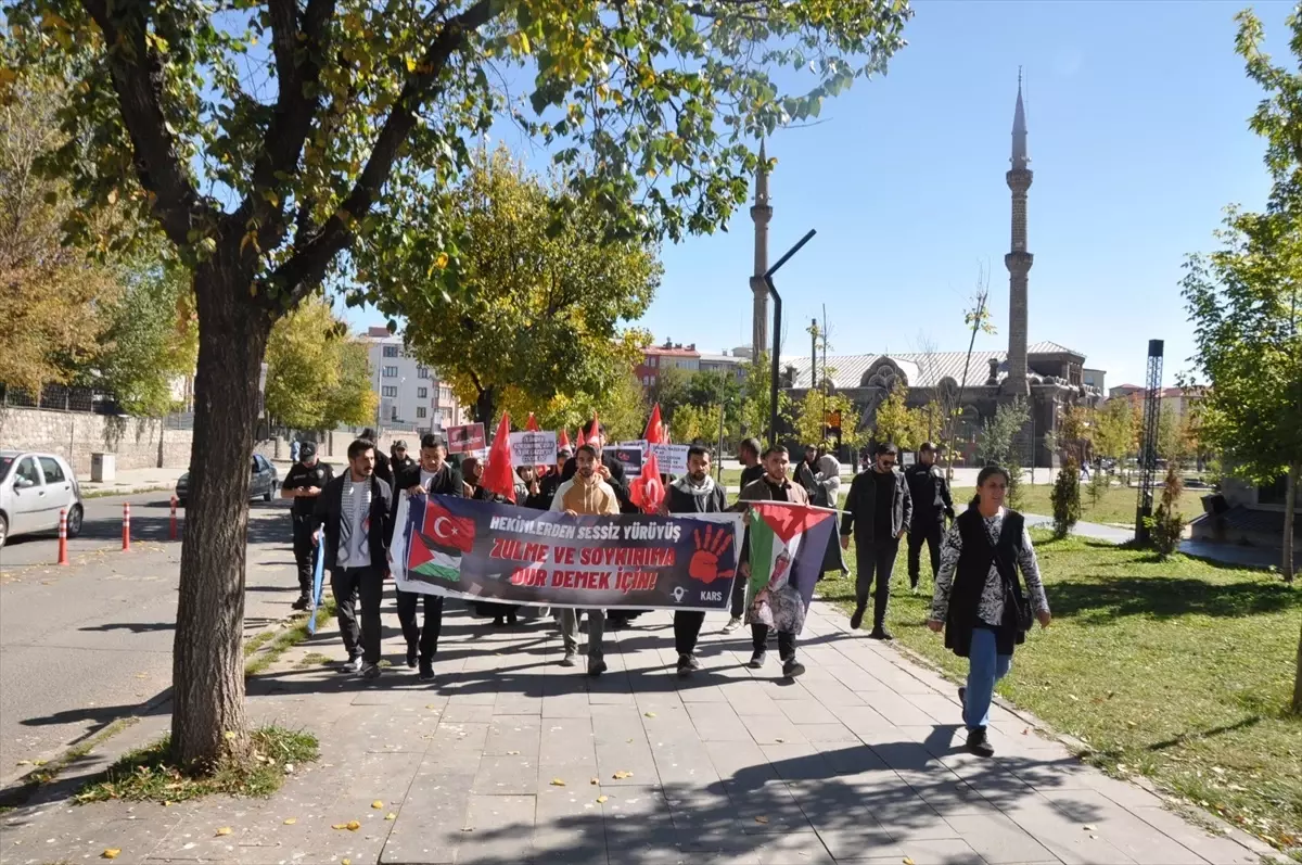 Kars’ta Gazze için 47. sessiz yürüyüş